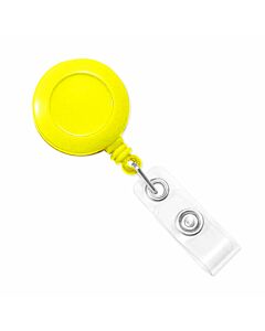 Badge Reel 1-1/4" Circle Plastic Yellow