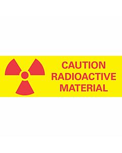 Hazard Tape (Removable) Caution Radioactive 1 x500" 167 Imprints per Roll - Yellow