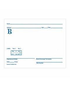 Prescription Pad Paper 5" x 4" White 1000 per Package