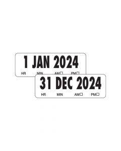 2024 Spee-D-Date™ Label, January-December, White, 50 per Roll, 365 Rolls per Set