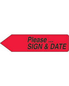 Spee-D-Point™Flags & Tags "Please...Sign & Date" Red Removable 9/16" x 2-1/4", 150 per Pack