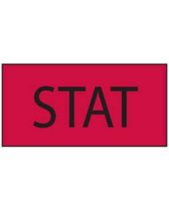 Label Paper Permanent STAT, 1" Core, 1 x 1/2", Fl. Red, 1000 per Roll