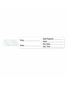 Syringe Flag Label "Drug ___" 4" x 3/4" White, 200 per Roll