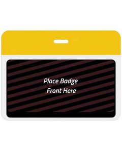 TEMPbadge® Large Expiring Visitor Badge Clip-on BACK, Yellow, Box of 1000