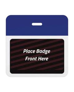 TEMPbadge® Expiring Visitor Badge Clip-on BACK, Reflex Blue, Box of 1000