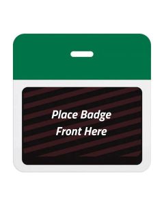 TEMPbadge® Expiring Visitor Badge Clip-on BACK, Green, Box of 1000