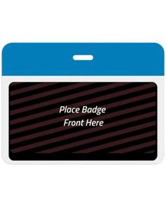 TEMPbadge® Large Expiring Visitor Badge Clip-on BACK, Process Blue, Box of 1000