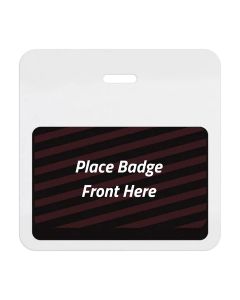 TEMPbadge® Expiring Visitor Badge Clip-on BACK, White, Box of 1000