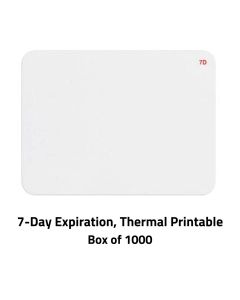 TEMPbadge® 7-Day Expiring Visitor Badge FRONT, Thermal Printable, Box of 1000
