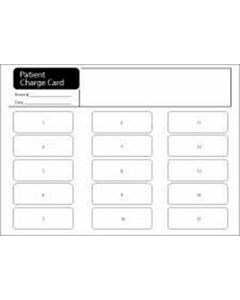 Label Patient Charge Card Paper Patient Charge Card 7" x 5", White, 250 per Box