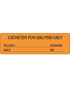 Label Paper Removable Catheter For 2 7/8" x 7/8", Fl. Orange, 1000 per Roll
