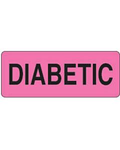 Label Paper Permanent Diabetic  2 1/4"x7/8" Fl. Pink 1000 per Roll
