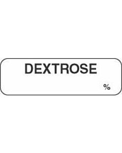 Label Paper Permanent Dextrose %  1 1/4"x3/8" White 1000 per Roll
