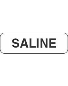 Label Paper Permanent Saline 1 1/4" x 3/8", White, 1000 per Roll