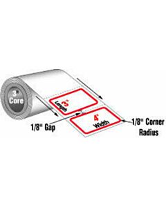 Label Direct Thermal Paper Removable 3" Core 4"x3 White 1500 per Roll, 8 Rolls per Case