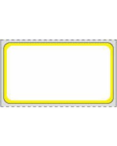 Label Direct Thermal Paper Permanent 1" Core 2 1/4"x1 1/4" White with Yellow 1100 per Roll, 8 Rolls per Case