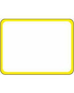 Label Direct Thermal Paper Permanent 3" Core 2"x1 1/2" White with Yellow 3500 per Roll, 8 Rolls per Case
