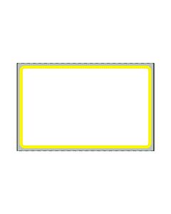 Label Direct Thermal Paper Removable 3" Core 4"x2 1/2" White with Yellow 2000 per Roll, 8 Rolls per Case