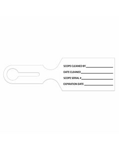 Ident-Alert® Scope Tag "Cleaned By" 8 1/2"x2 1/2" White 1000 per Case