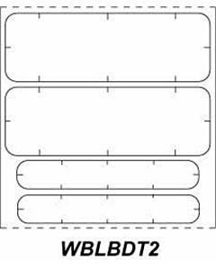 Chart Labels Wristband Thermal x 1" Adult and Infant White - 100 per Qty Based Roll