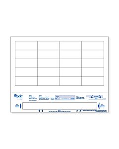 Conf-ID-ent™ Laser Wristband/Label Paper Laminate Fold-Over with Holes 2-1/2" X 1" Adult - 20 Labels/Sheet, 4 Pks of 250 Sheets/Case