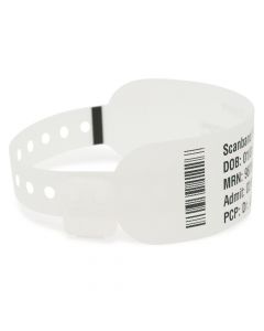 ScanBand® Soft Thermal Hospital Wristband, Adult, 1" Core, Clasp Closure, 400 per Box
