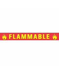 Hazard Tape (Removable) Flammable 1/2" x500" 125 Imprints per Roll - Yellow