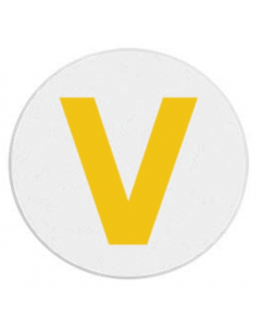 TIMEspot 1-Day Expiring Visitor Badge FRONT, Pre-printed Yellow "V", Box of 1000