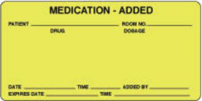 Label Paper Permanent Medication - Added 1 1/2" Core 4" x 2, Fl. Yellow, 250 per Roll