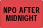 Label Paper Permanent NPO After Midnight 4" x 2 5/8", Fl. Red, 500 per Roll