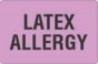 Label Paper Permanent Latex Allergy, 1 1/2" Core 4" x 2 5/8", Lavender, 500 per Roll