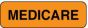 Label Paper Permanent Medicare 1 1/4" x 3/8", Fl. Orange, 1000 per Roll