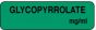 Anesthesia Label (Paper, Permanent) Glycopyrrolate 1 1/4" x 3/8" Green - 1000 per Roll