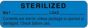 Label Paper Permanent Sterilized May 2 7/8" x 7/8", Blue, 1000 per Roll