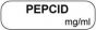 Anesthesia Label (Paper, Permanent) Pepcidmg/ml 1 1/4" x 3/8" White - 1000 per Roll