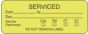 Label Paper Permanent Serviced Date 2 1/4" x 7/8", Fl. Yellow, 1000 per Roll