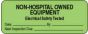 Label Paper Removable Non-hospital Owned 2 1/4" x 7/8", Fl. Green, 1000 per Roll