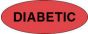 Label Paper Permanent Diabetic  2 1/4"x7/8" Red 1000 per Roll