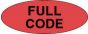 Label Paper Permanent Full Code  2 1/4"x7/8" Red 1000 per Roll