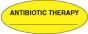 Label Paper Permanent Antibiotic therapy  2 1/4"x7/8" Yellow 1000 per Roll