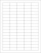 Chart Labels Laser Portrait 1 1/2x5/8 White - 80 per Sheet, 100 Sheets per Pack