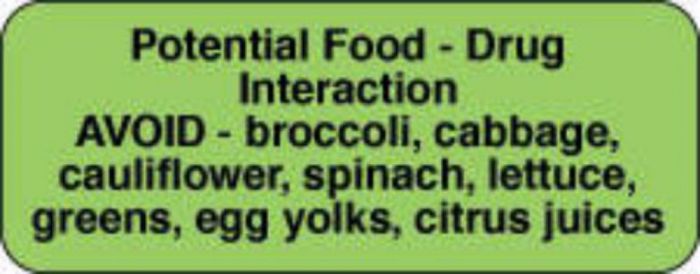 Communication Label (Paper, Permanent) Potential Food 2 1/4" x 7/8" Fluorescent Green - 1000 per Roll