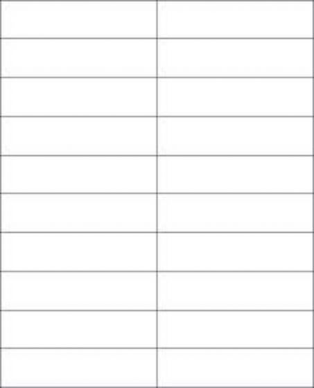 Chart Labels Laser Portrait 4x1 White - 20 per Sheet, 100 Sheets per Pack