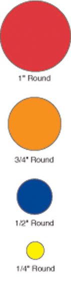 Color Code Label Circle x 3/4" Circle Fl. Orange Paper Permanent 1000 per Roll