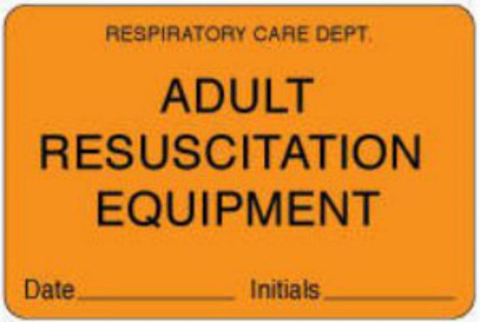 Label Paper Permanent Respiratory Care 3" x 2", Fl. Orange, 500 per Roll