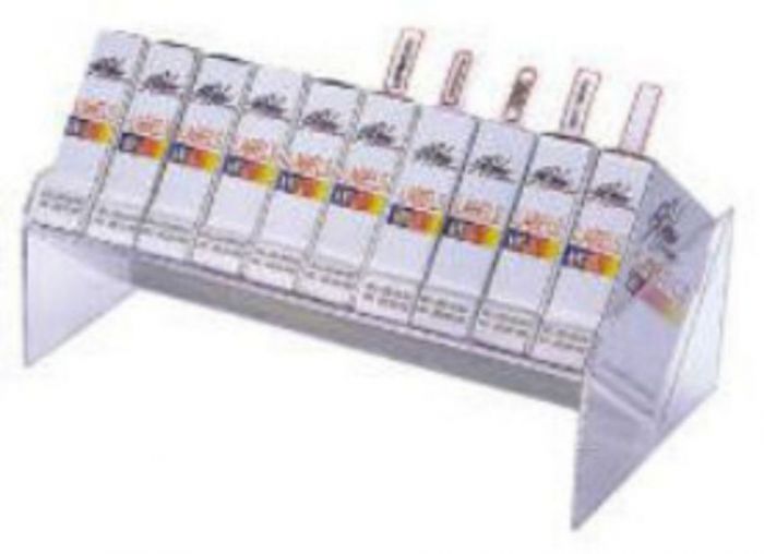 Dispenser Holds 10 Label Boxes Plastic 13-1/8 x 6-3/16 x 5-3/8 Clear 1 per Each