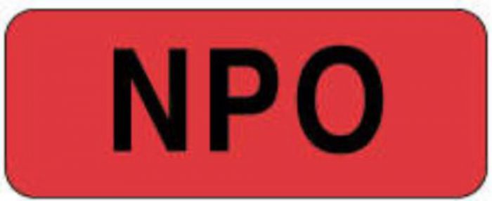 Label Paper Permanent NPO 2 1/4" x 7/8", Fl. Red, 1000 per Roll
