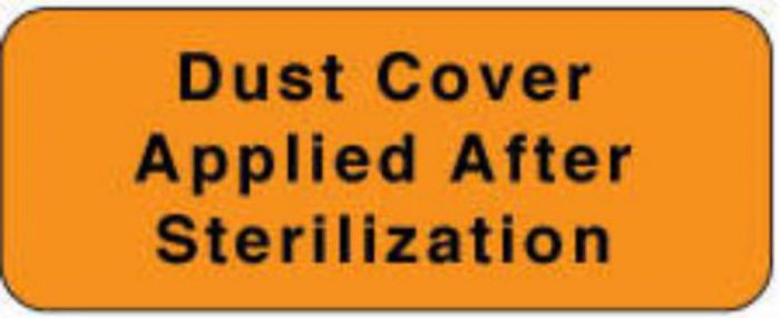Label Paper Removable Dust Cover Applied 2 1/4" x 7/8", Fl. Orange, 1000 per Roll