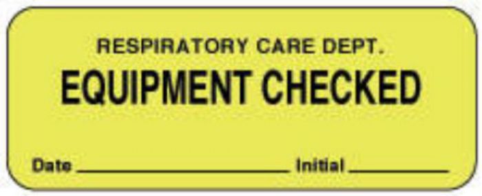 Label Paper Permanent Respiratory Care 2 1/4" x 7/8", Fl. Yellow, 1000 per Roll