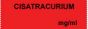 Anesthesia Tape (Removable) CisAtracurium mg/ml 1/2" x 500" - 333 Imprints - Fluorescent Red - 500 Inches per Roll